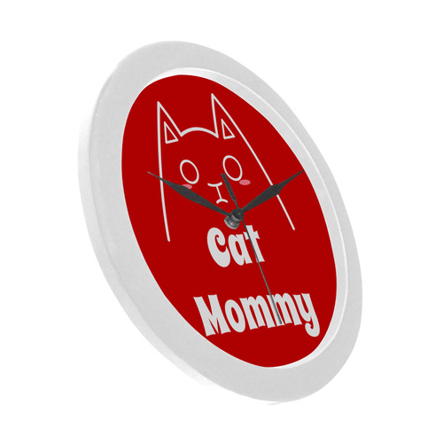 Love My Cat Mommy Circular Plastic Wall clock