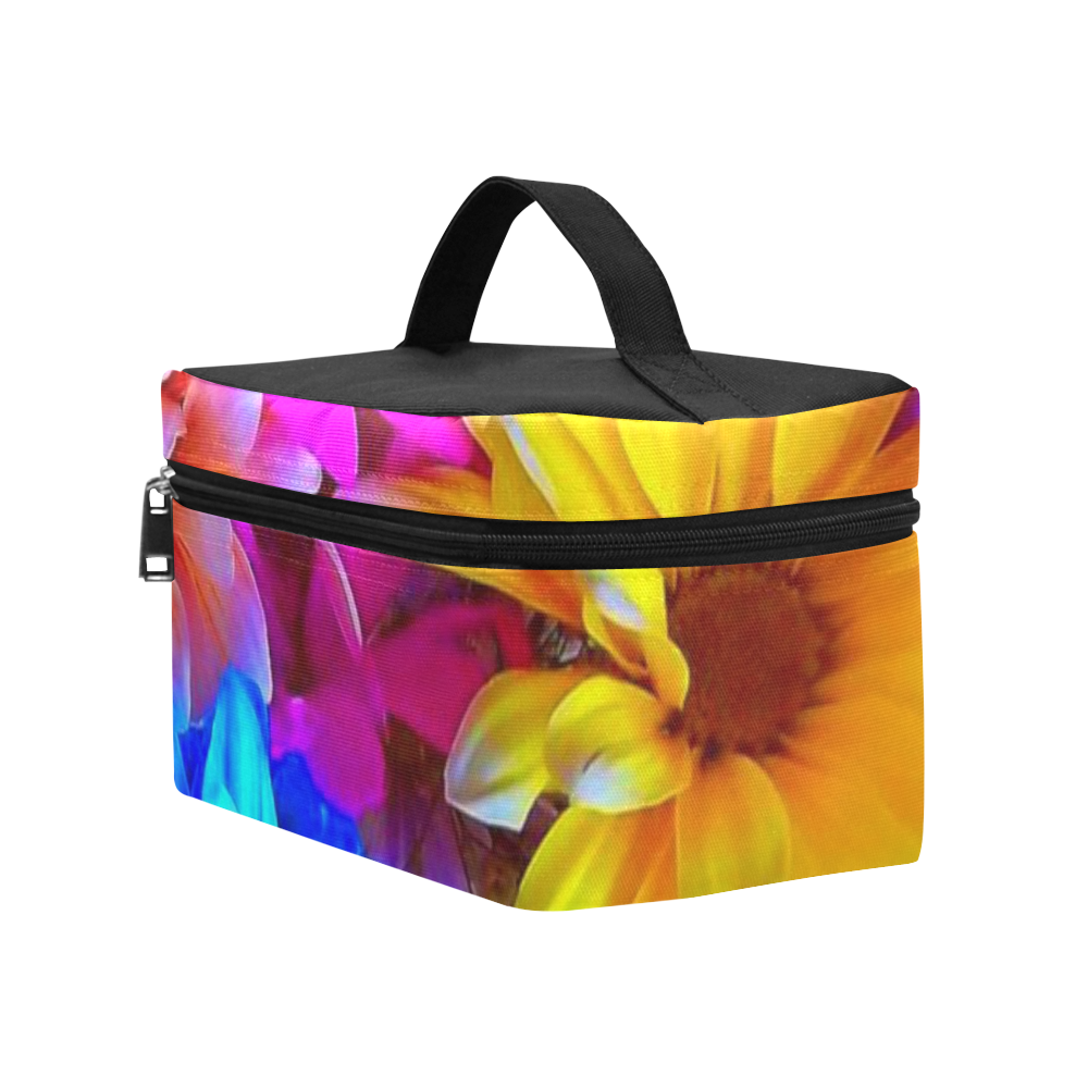 Amazing Floral 27 B by FeelGood Cosmetic Bag/Large (Model 1658)