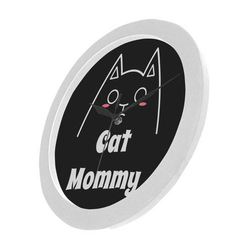 Love My Cat Mommy Circular Plastic Wall clock