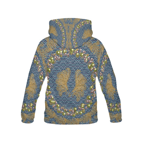 Its Ornamental All Over Print Hoodie for Women (USA Size) (Model H13)
