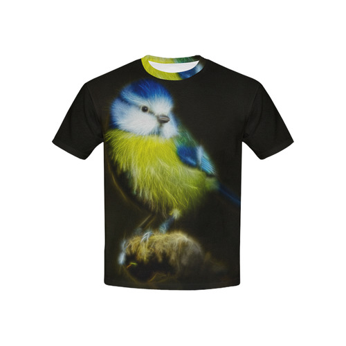 Little Cute Blue Tit Kids' All Over Print T-shirt (USA Size) (Model T40)