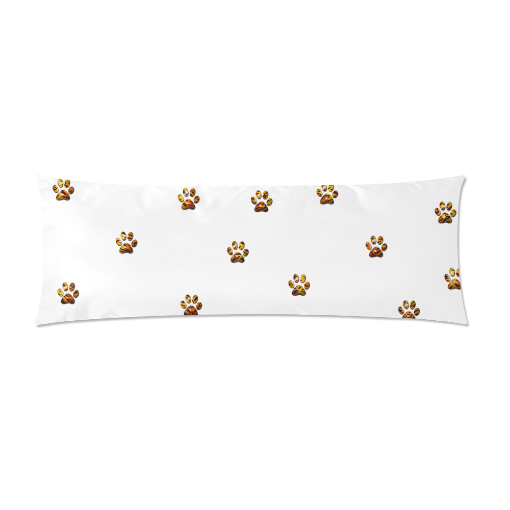 Tiger Paw Custom Zippered Pillow Case 21"x60"(Two Sides)