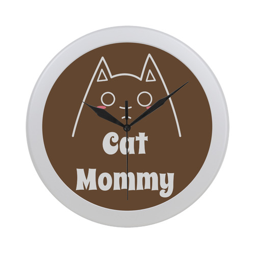 Love My Cat Mommy Circular Plastic Wall clock