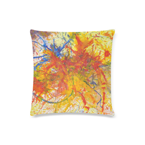 Aflame with Flower Art 1 Custom Zippered Pillow Case 16"x16"(Twin Sides)