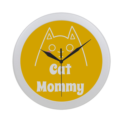 Love My Cat Mommy Circular Plastic Wall clock