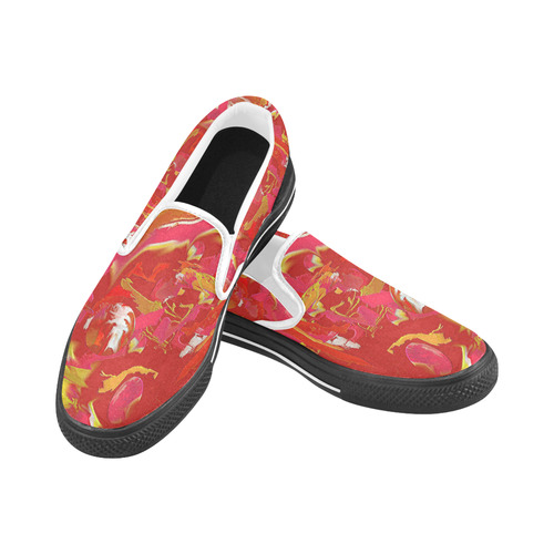 Catalyst Art Slip On Shoes Women's Slip-on Canvas Shoes (Model 019)