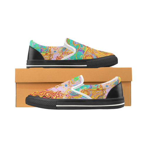 Hair of the Divine Universe Art Slip On Shoes Women's Slip-on Canvas Shoes (Model 019)