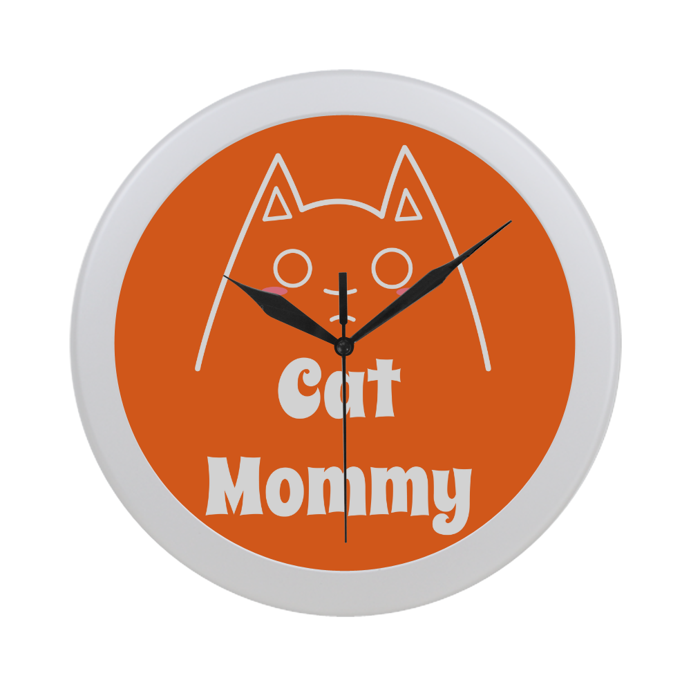 Love My Cat Mommy Circular Plastic Wall clock