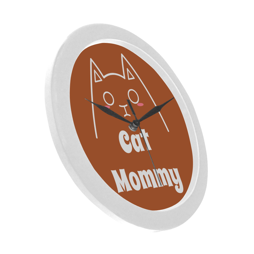 Love My Cat Mommy Circular Plastic Wall clock