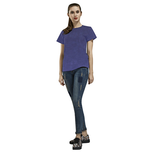 Blue gradient grunge VAS2 All Over Print T-Shirt for Women (USA Size) (Model T40)
