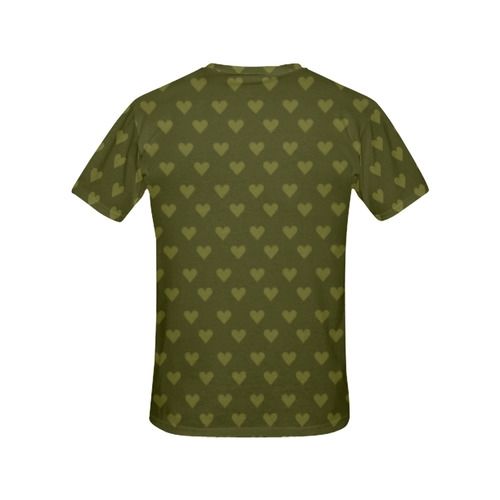 Army hearts VAS2 All Over Print T-Shirt for Women (USA Size) (Model T40)