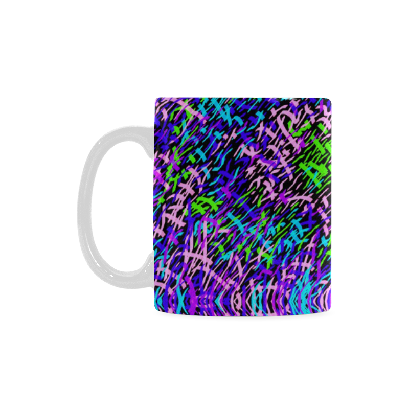 GrassWorld Blue, Purple, Green Design Mug White Mug(11OZ)