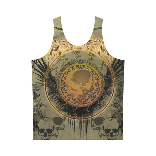 Awesome skulls on round button All Over Print Tank Top for Men (Model T43)