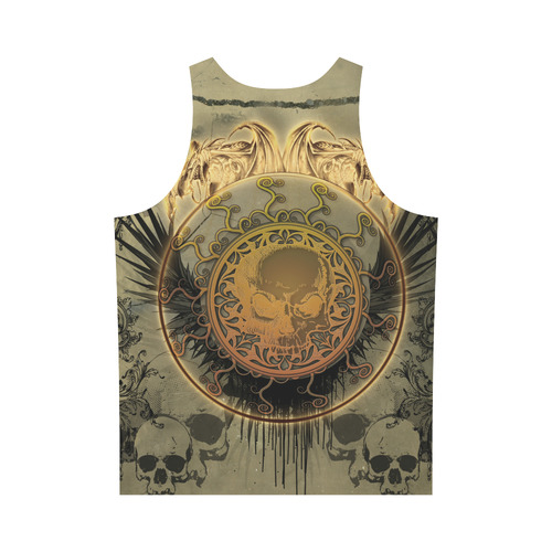 Awesome skulls on round button All Over Print Tank Top for Men (Model T43)