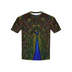 Awesome Peacock Kids' All Over Print T-shirt (USA Size) (Model T40)
