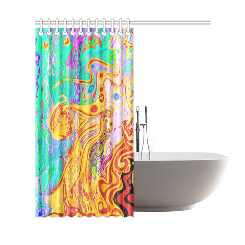Hair of the Divine Universe Shower Curtain Shower Curtain 69"x72"