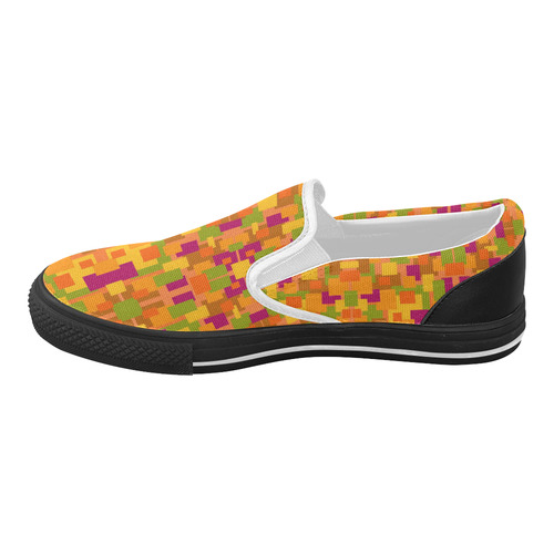 Autumn Spice Design Slip On Shoes Women's Slip-on Canvas Shoes (Model 019)