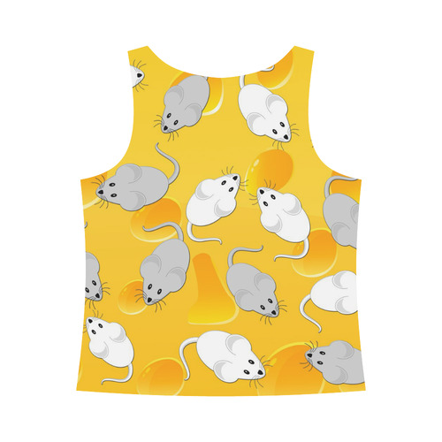 mice on cheese All Over Print Tank Top for Women (Model T43)
