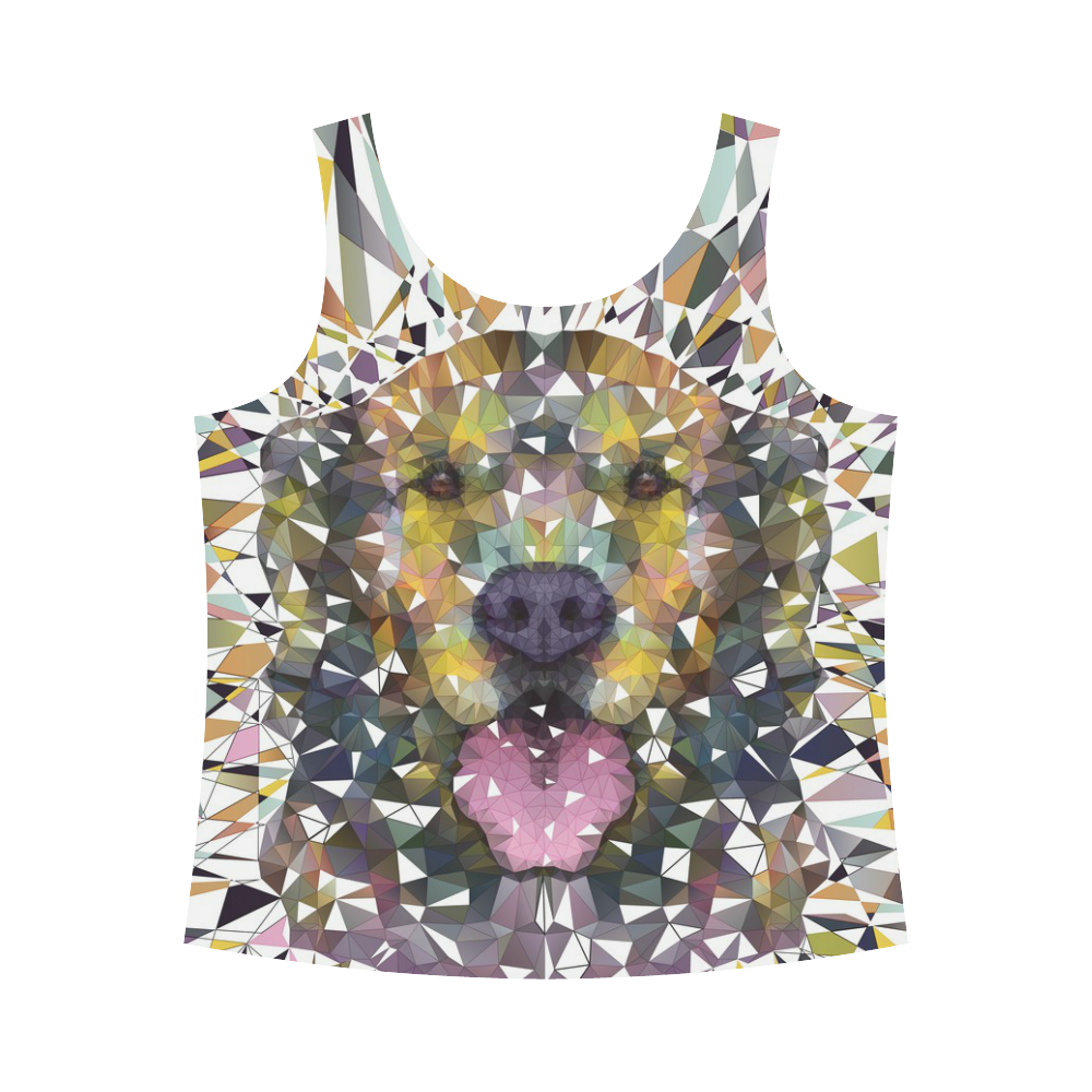 rainbow dog All Over Print Tank Top for Women (Model T43)