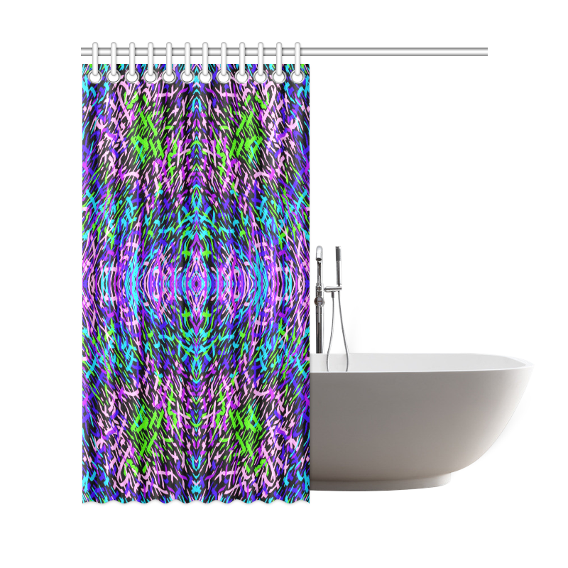 GrassWorld Blue, Purple, Green Shower Curtain Shower Curtain 69"x72"