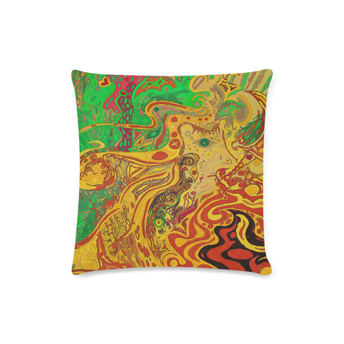 Hair of the Divine Universe Green Art Custom Zippered Pillow Case 16"x16"(Twin Sides)