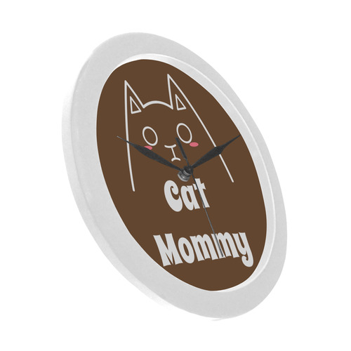 Love My Cat Mommy Circular Plastic Wall clock