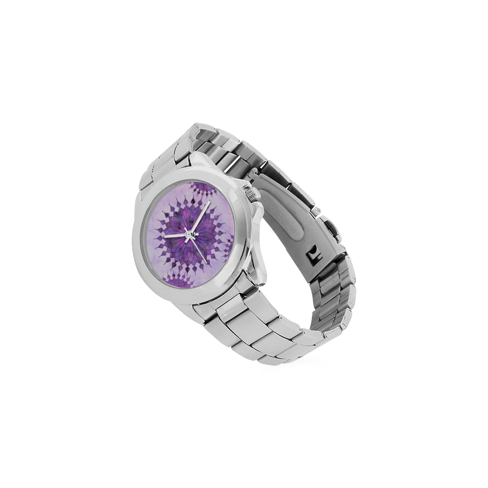 purple sun Unisex Stainless Steel Watch(Model 103)