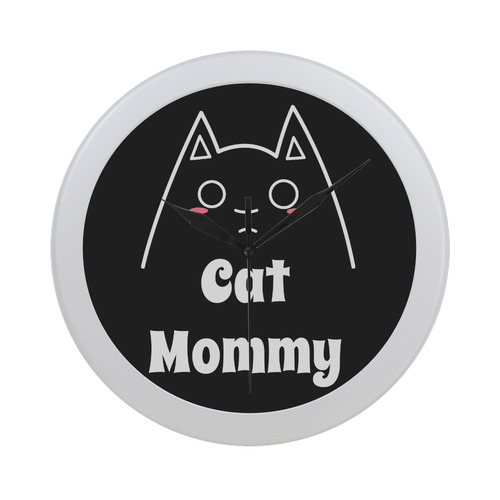 Love My Cat Mommy Circular Plastic Wall clock