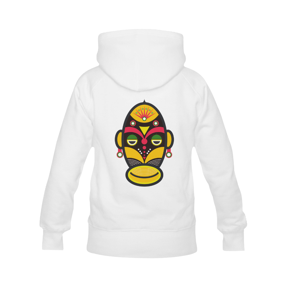 African Traditional Tribal Mask Illustration Men's Classic Hoodie (Remake) (Model H10)