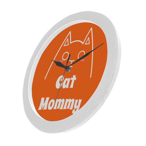 Love My Cat Mommy Circular Plastic Wall clock