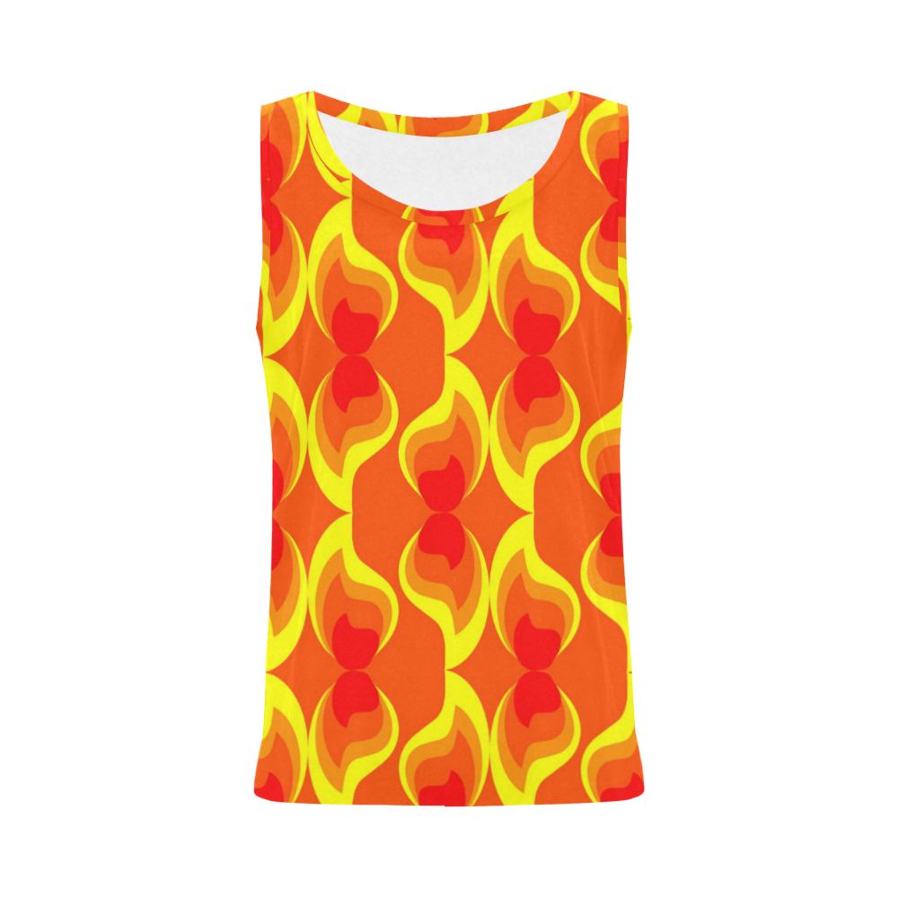 FLAMES All Over Print Tank Top for Women (Model T43)