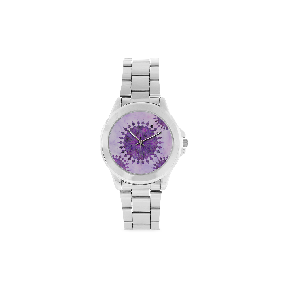 purple sun Unisex Stainless Steel Watch(Model 103)