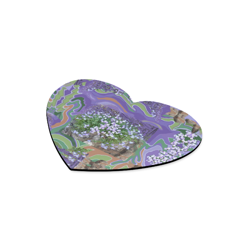 Purple Flower Photo Art MousePad Heart-shaped Mousepad