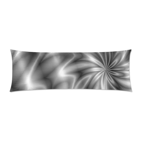 Silver Shiny Swirl Custom Zippered Pillow Case 21"x60"(Two Sides)