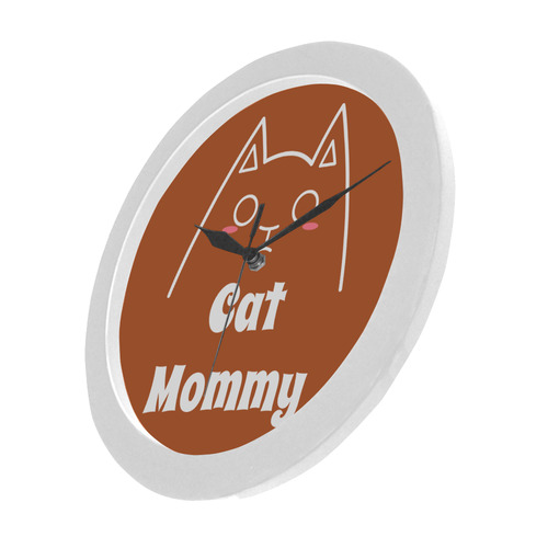 Love My Cat Mommy Circular Plastic Wall clock