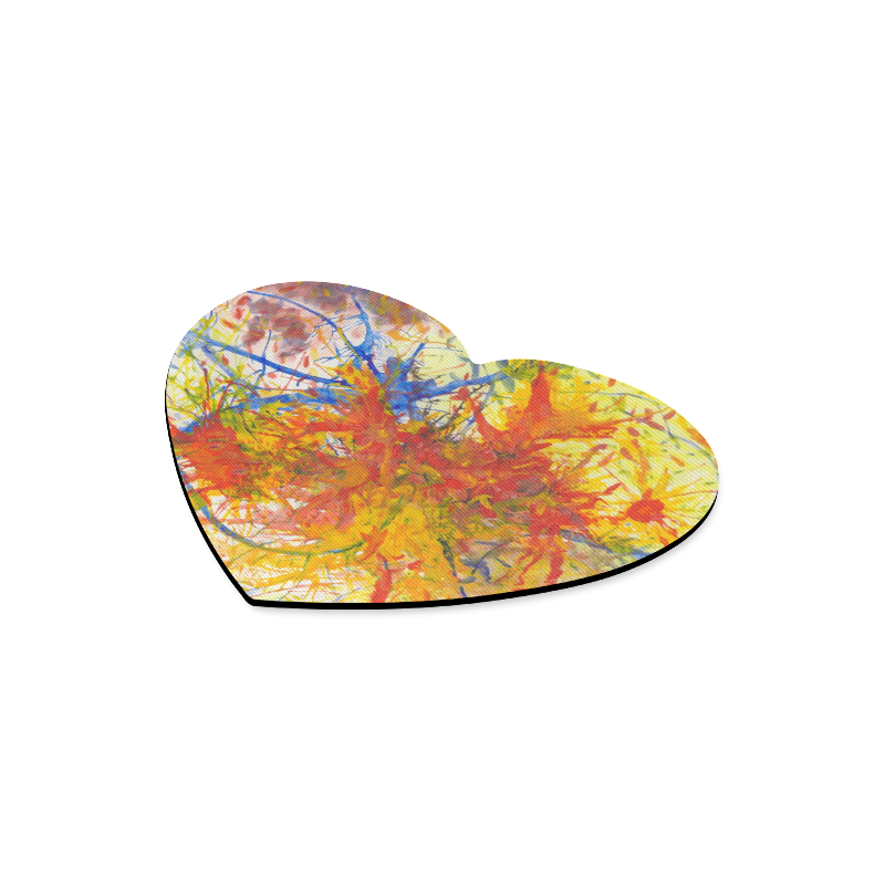 Aflame with Flower Art MousePad Heart-shaped Mousepad