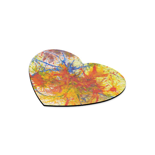 Aflame with Flower Art MousePad Heart-shaped Mousepad