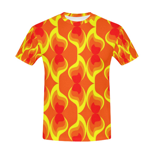 FLAMES All Over Print T-Shirt for Men (USA Size) (Model T40)
