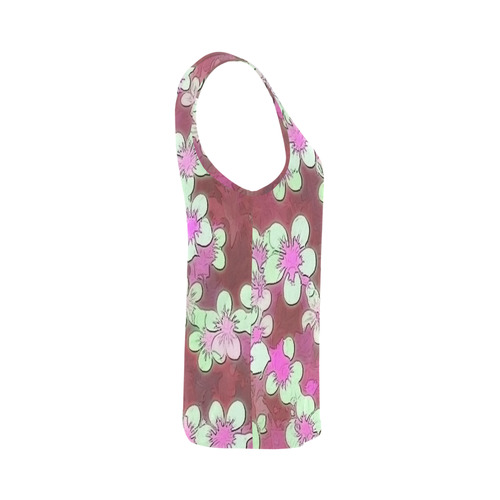 lovely floral 29 B by FeelGood All Over Print Tank Top for Women (Model T43)