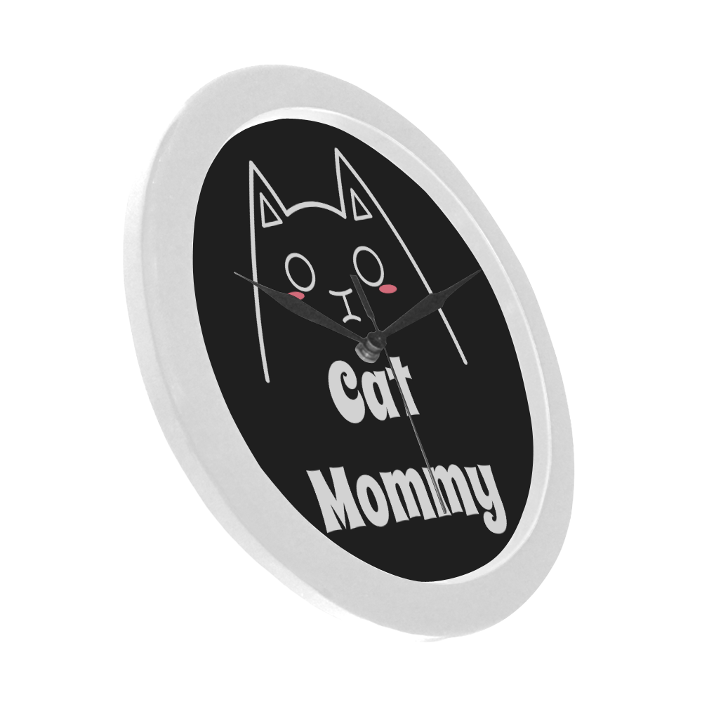 Love My Cat Mommy Circular Plastic Wall clock