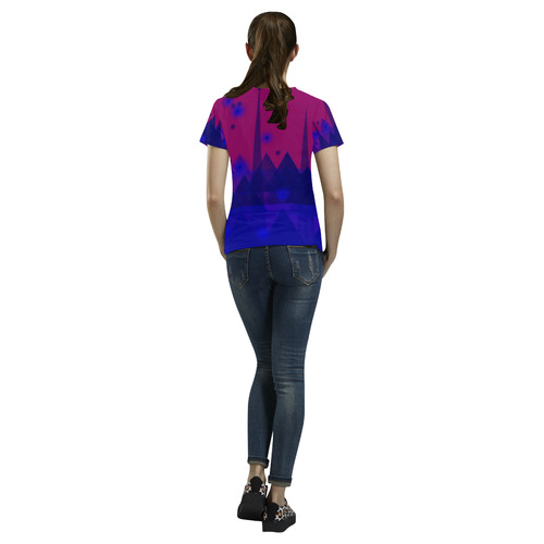 Night time All Over Print T-Shirt for Women (USA Size) (Model T40)