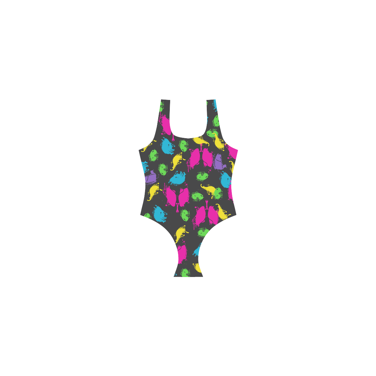 lots of guts Vest One Piece Swimsuit (Model S04)