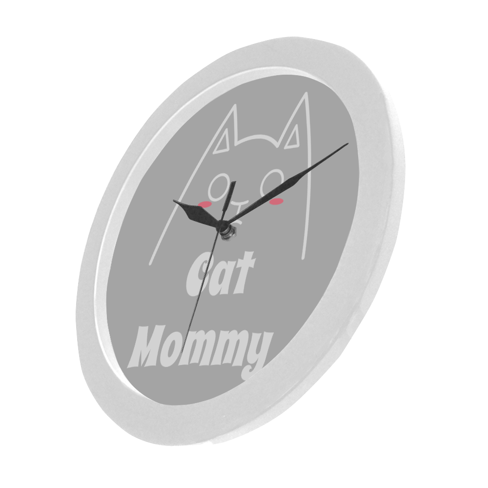 Love My Cat Mommy Circular Plastic Wall clock