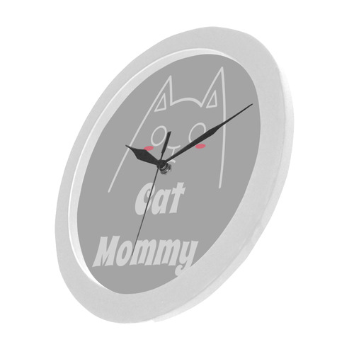 Love My Cat Mommy Circular Plastic Wall clock