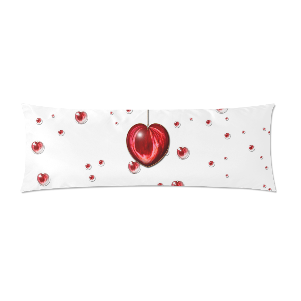 Valentine Heart Custom Zippered Pillow Case 21"x60"(Two Sides)