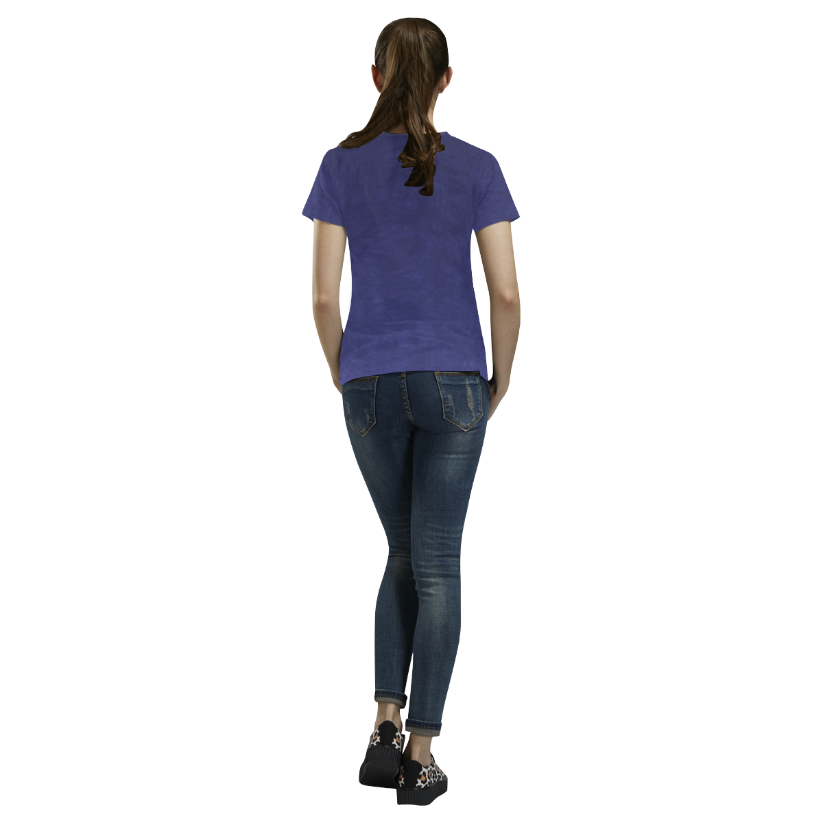 Blue gradient grunge VAS2 All Over Print T-Shirt for Women (USA Size) (Model T40)