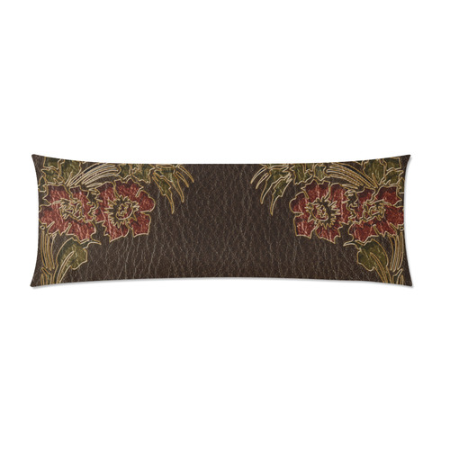 Leather-Look Thanksgiving Custom Zippered Pillow Case 21"x60"(Two Sides)