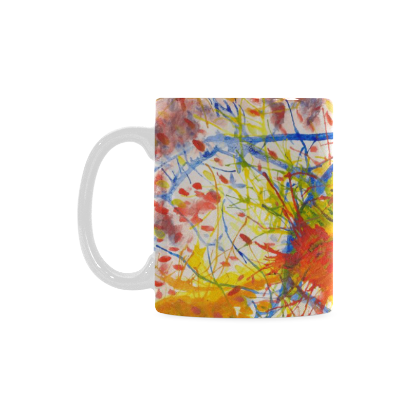 Aflame with Flower Art Mug White Mug(11OZ)