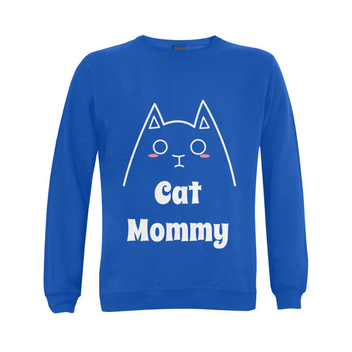 Love My Cat Mommy Gildan Crewneck Sweatshirt(NEW) (Model H01)