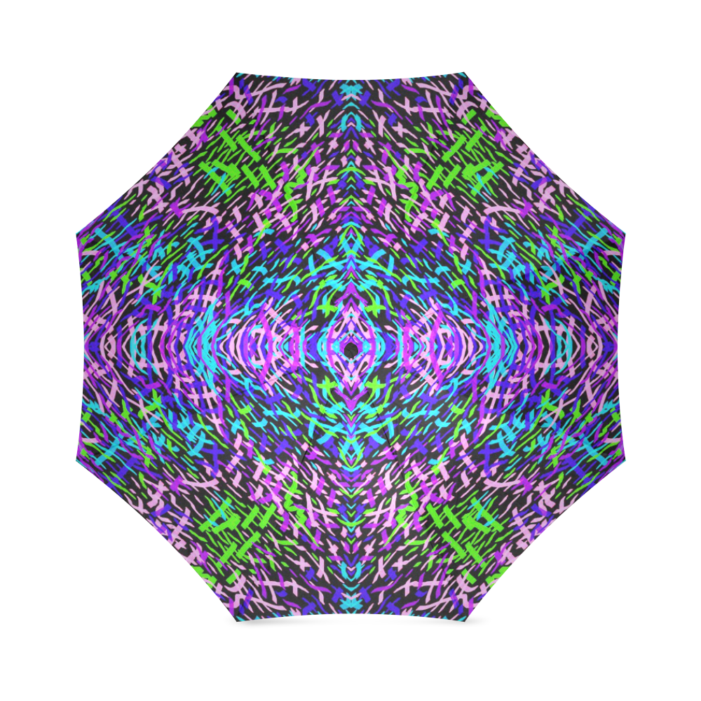 GrassWorld Blue, Purple, Green, Pink Design Umbrella Foldable Umbrella (Model U01)